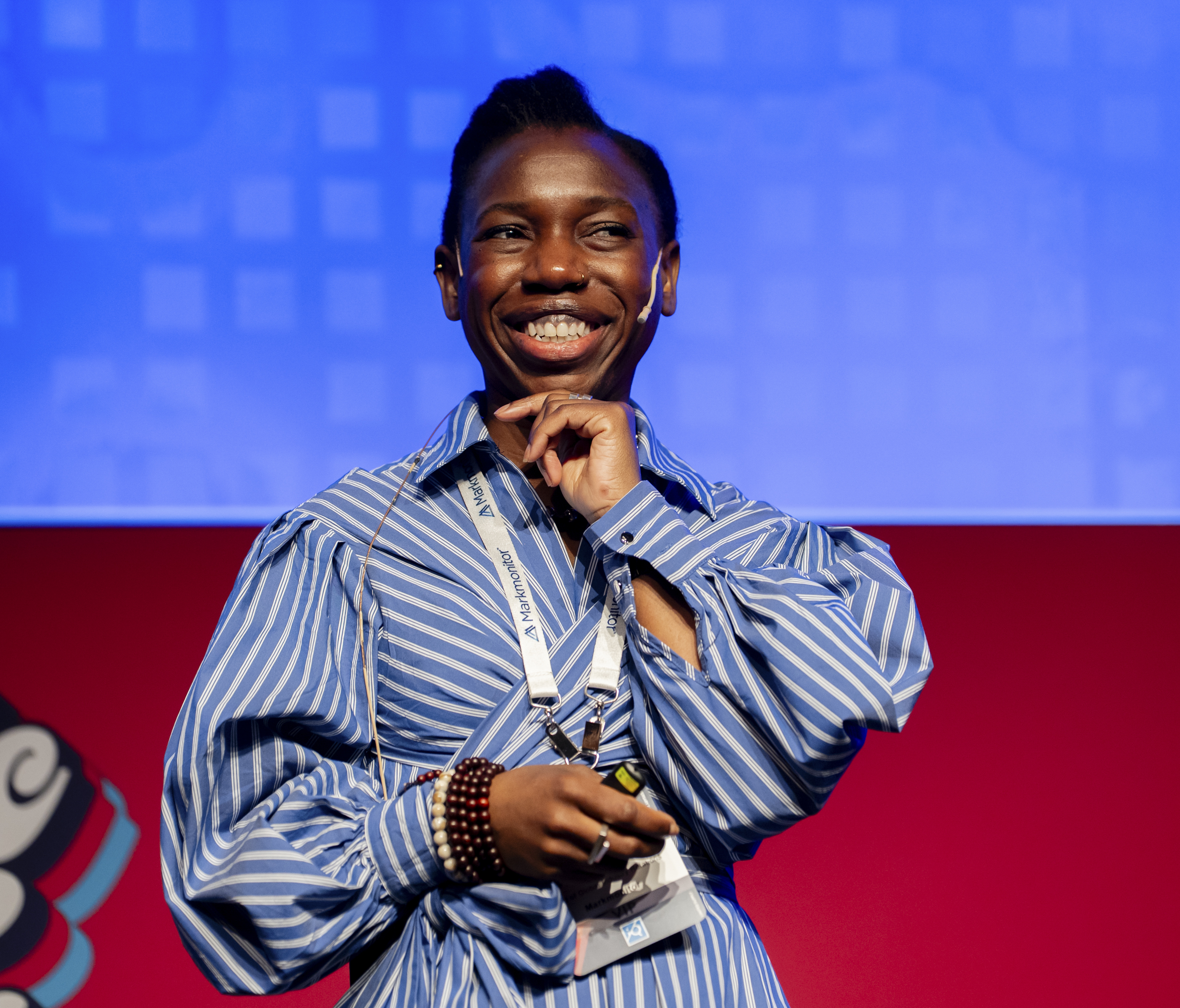 Prudence Malinki on stage at Nordic Domain Days 2025